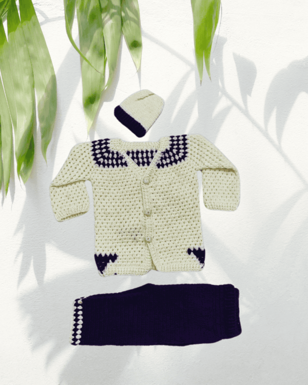 3-Piece Hand-Knitted Suit