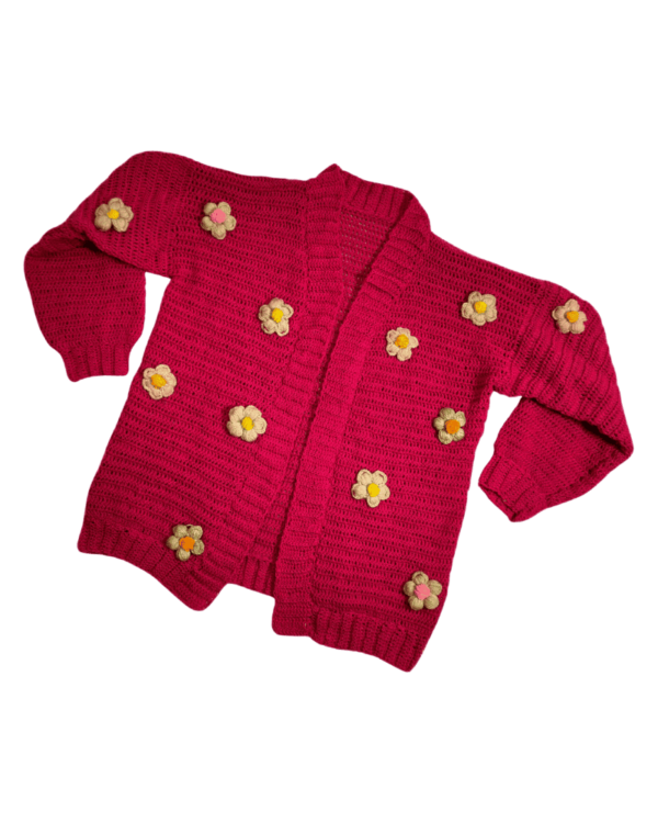 Handmade Crochet Cardigan for Girls - Image 2