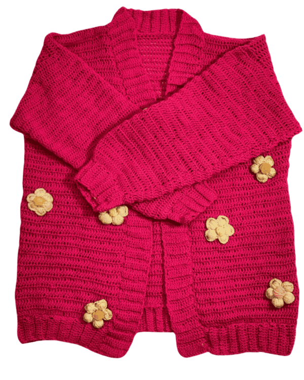 Handmade Crochet Cardigan for Girls - Image 3