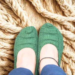 Handmade Crochet Green Socks