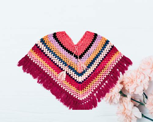 Handmade Crochet Pink Shawl – Elegant & Cozy Wrap - Image 2