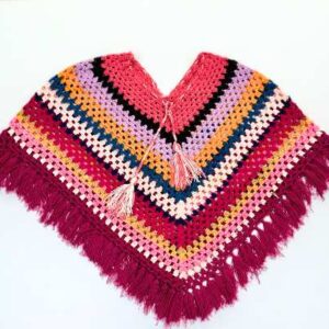 Handmade Crochet Pink Shawl – Elegant & Cozy Wrap