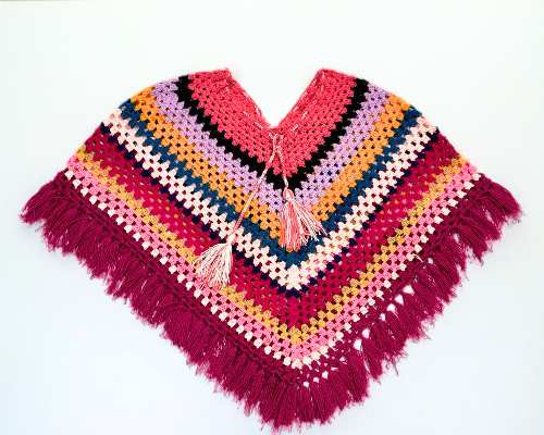 Handmade Crochet Pink Shawl – Elegant & Cozy Wrap