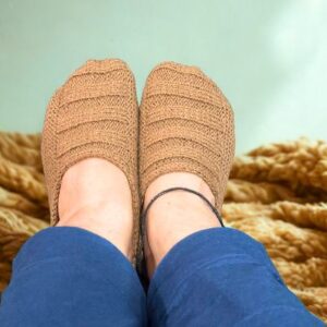 Handmade Crochet Brown Socks