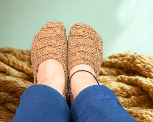 Handmade Crochet Brown Socks