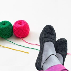 Handmade Crochet Black Socks