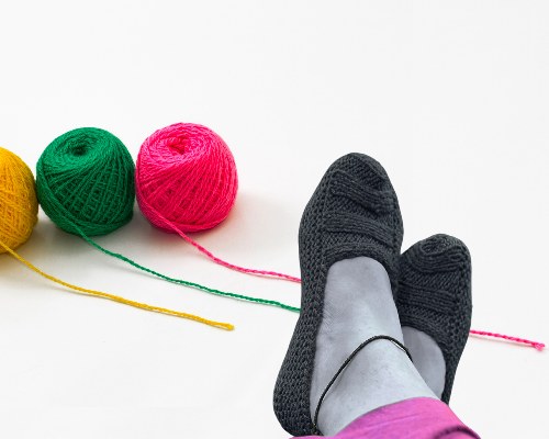 Handmade Crochet Black Socks