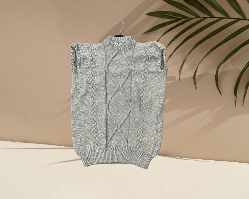 Handmade Knitted Sleeveless Sweater Vest for Men – Classic & Warm