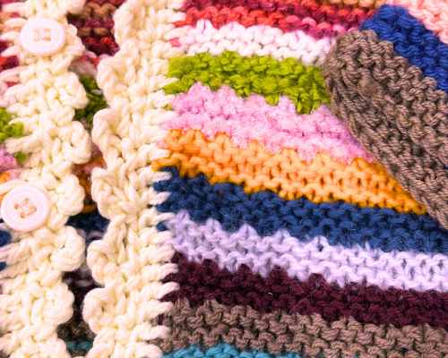 Handmade Multicolor Knitted Hoodie for Kids – Warm & Cozy Winter Upper - Image 4