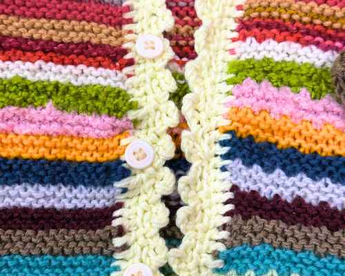 Handmade Multicolor Knitted Hoodie for Kids – Warm & Cozy Winter Upper - Image 5